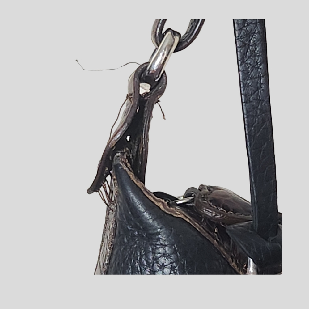 Brighton Black Brown Croc Embossed Purse - Picture 4 of 7